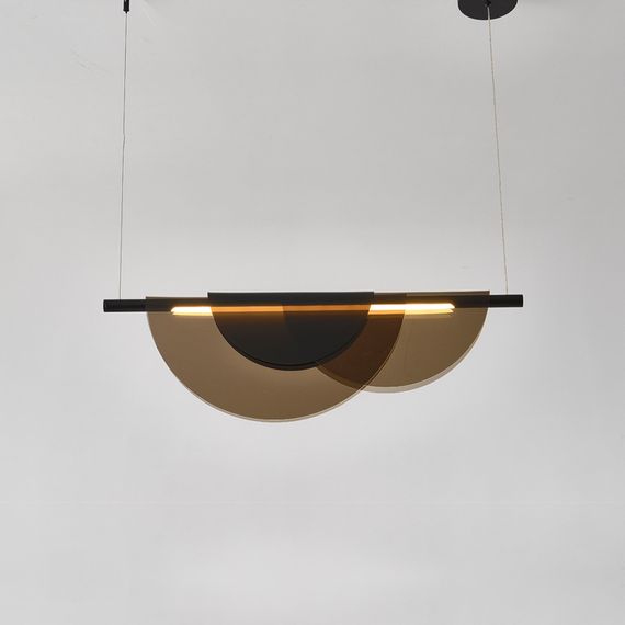 Люстра світлодіодна підвісна LED світильник для квартири на стелю лед 26727 Чорний 30-215х80х80 см.