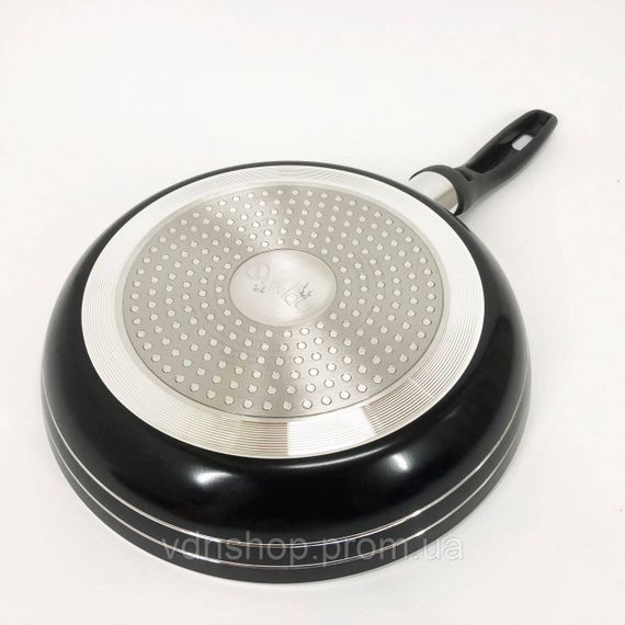 Сковорода якісна на плиту UNIQUE, Лита алюмінієва сковорода з товстим дном XT-74