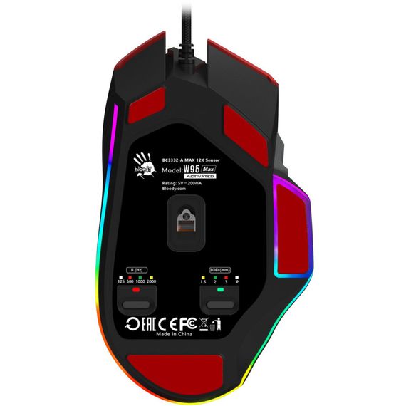 Мишка A4Tech Bloody W95 Max RGB Activated USB Sports Red (Bloody W95 Max Sports Red) | Зображення 8