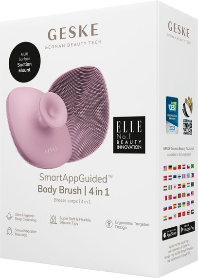 Щітка для тіла GESKE Body Brush 4в1 starlight, Рожевий | Зображення 7