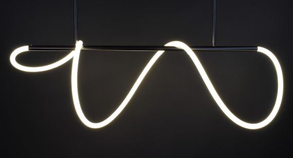 Люстра світлодіодна стельова LED світильник для квартири на стелю лед 27734 Чорний 54-84х35х120 см. | Зображення 2