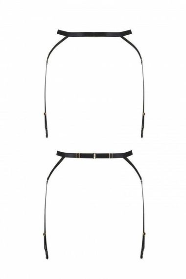 Пояс-стрепи з підв'язками для панчох Passion Exclusive MEGGY GARTER BELT L/XL, black Sex Aura