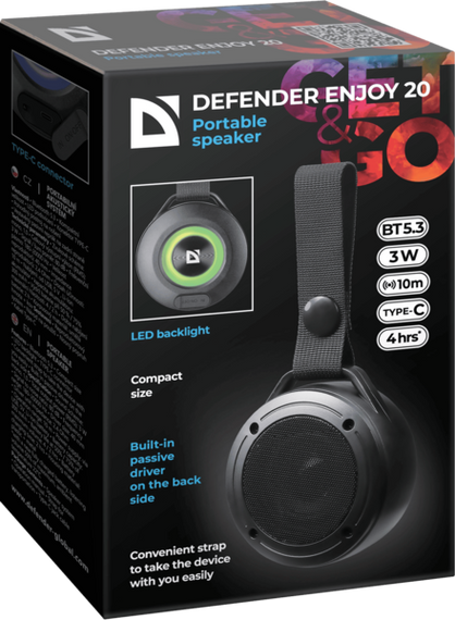 Портативна акустика Defender Enjoy 20 3Вт Black (65920) | Зображення 5