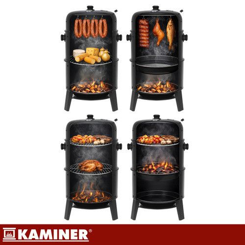 Садовий гриль із кришкою 44x80x42 см Kaminer 27323 | Зображення 2