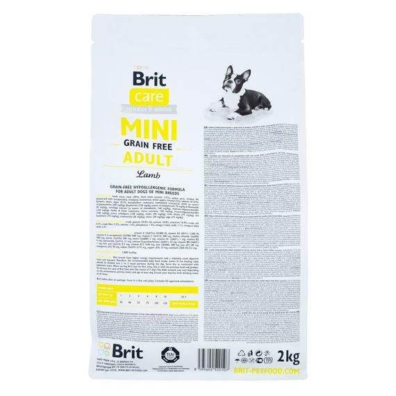 Корм сухий Brit Care Grain Free Mini Adult Lamb для дорослих собах мініатюрних порід з ягням 2 кг | Зображення 2