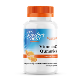 Витамин C со вкусом апельсина, Vitamin C Gummies, Doctor's Best, 250 мг, 120 жевательных конфет