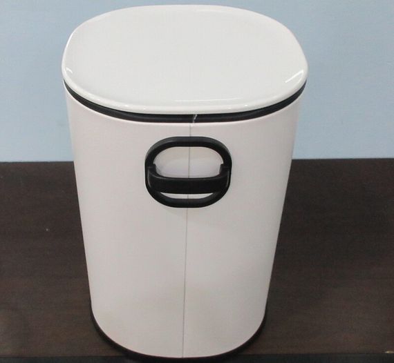 Відро для сміття з плавним закриттям овальне ZERIX PRIME-TC0105 WHITE 5 л (колір білий) (ZX5901) | Зображення 1