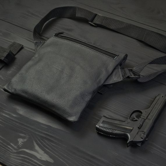 Набір 2В1. Шкіряна сумка з кобурою + ліхтарик професійний POLICE BL-X71-P50 | Зображення 6