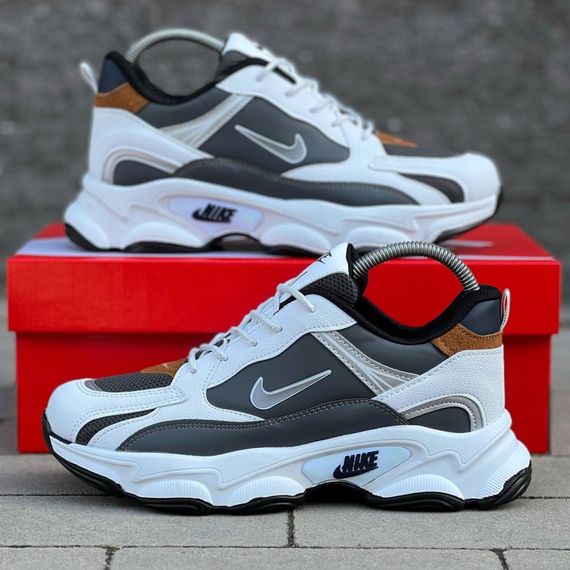 Кросівки Nike матеріал текстиль/замш/шкіра колір білий,олива | Зображення 7