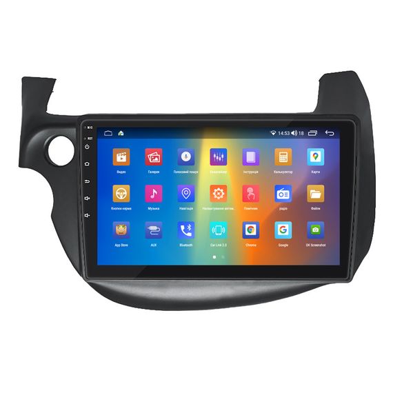 Штатная магнитола 10" Lesko для Honda Jazz II 2008-2010 2/32Gb CarPlay 4G Wi-Fi GPS Prime 8 ядер Хонда | Зображення 1