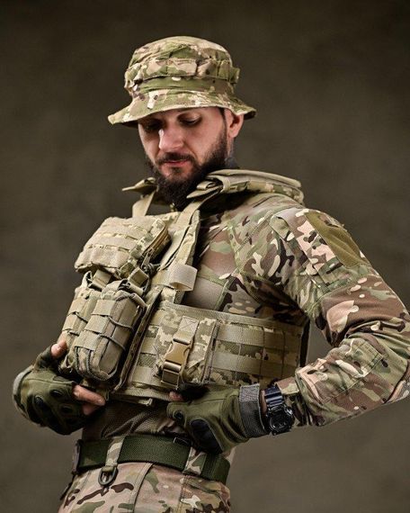 Тактическая плитоноска с четырьмя  точками быстрого сброса  Asdag пиксель ТТ2615 | Зображення 6