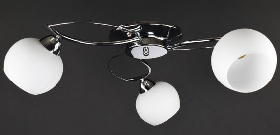 Люстра стельова на 3 лампочки 27403 Хром 18х55х55 см. | Зображення 1