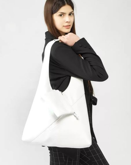 Сумка жіноча Sambag HOBO M білий 35 х 40 х 8 см (53200008) | Зображення 5