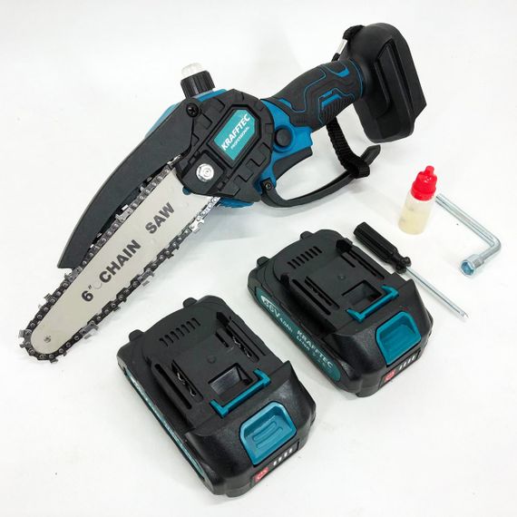 Ланцюгова пила з довговічним акумулятором, Міні-пилка з батареєю, Потужна садова пилка AE-64 | Зображення 8