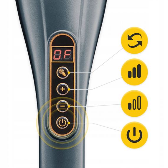 Ручний вібраційний масажер для тіла 4FIZJO Long Stick 7 в 1 4FJ0555 Grey (P-5907739319135) | Зображення 7