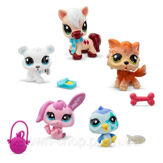 Игровой набор "Зимние приключения" Littlest Pet Shop 00573 аксессуары и 5 фигурок | Зображення 1
