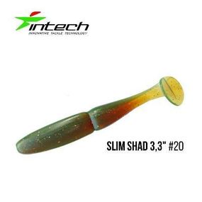 Силиконовая приманка, Съедобный силикон Intech Интеч Slim Shad 3,3"7 шт #20