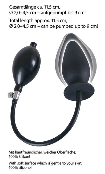 Анальна пробка - True Black Inflatable Anal Plug | Зображення 5