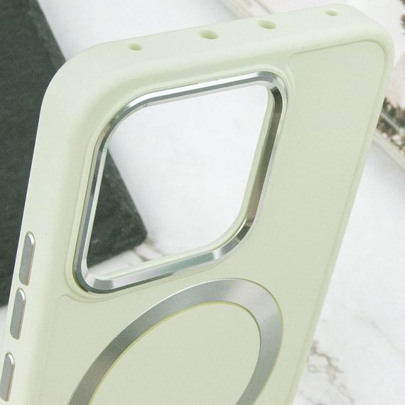 TPU чехол Bonbon Metal Style with MagSafe для Xiaomi 14 Pro Белый / White | Зображення 4