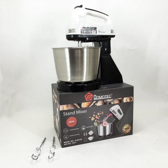 Миксер с насадкой для крема Domotec, Миксер для приготовления теста и кремов с двумя венчиками CR-24 | Зображення 2