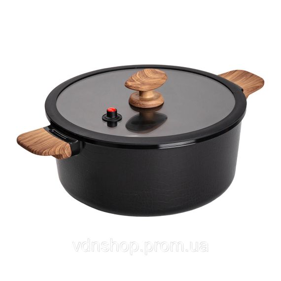 Алюмінієва каструля з керамічним покриттям антипригарним 6.9 л Ø 28 см чорний MGC HP-4-454B | Зображення 3