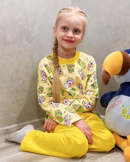 Піжама для дівчинки (тепла) Носи своє 122 Жовтий (p-7611-135415) | Зображення 1