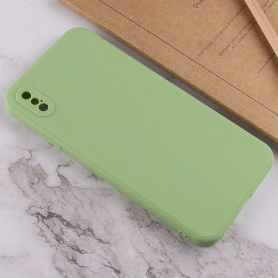 Силиконовый чехол Candy Full Camera для Apple iPhone XS Max (6.5") Фисташковый | Зображення 3