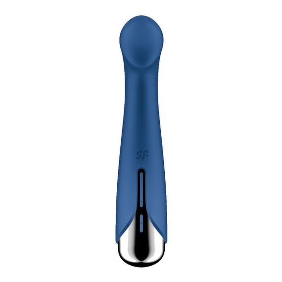 Вибратор с ротацией Satisfyer Spinning G-Spot 1 Blue, плоская площадка для стимуляции точки G sexstyle | Зображення 5