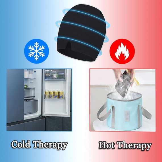 Маска-шапка ThermaxCap гелевая от головной боли/мигрени/стресса/опухших глаз Черный | Зображення 2