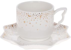 Чашка з блюдцем "Зимова феєрія" 200мл, порцелянова