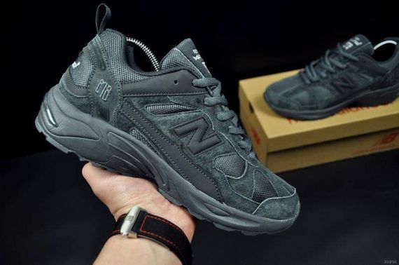 Демісезонні шкіряні кросівки New Balance колір олива | Зображення 4