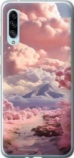 Чохол на Samsung Galaxy A90 5G Рожеві хмари із силікону FCh_006628