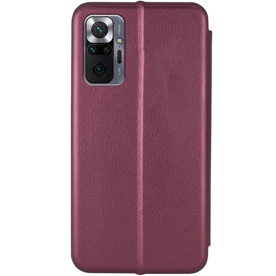 Шкіряний чохол-книжка Classy для Xiaomi Redmi Note 10 Pro / 10 Pro Max Бордовий | Зображення 3
