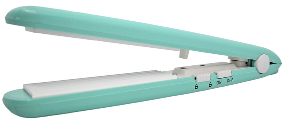 Плойка для волосся гофре щипці прасок стайлер портативна для подорожей дорожня Progemei GM — 2986 бірюзовий | Зображення 2