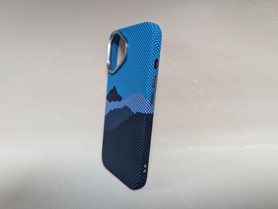 Чехол для iPhone 16 / Айфон 16, LUXO Life Carbon, ультратонкий, MagSafe, голубой | Зображення 2