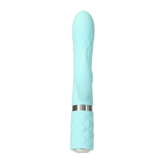 Роскошный кролик с ротацией и вибрацией Pillow Talk Lively, Teal, кристалл Сваровски, тройной отрост, | Зображення 5