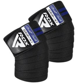 Бинти на коліна RDX GYM KNEE WRAP R11 BLACK/BLUE (WAH-KR11BU)