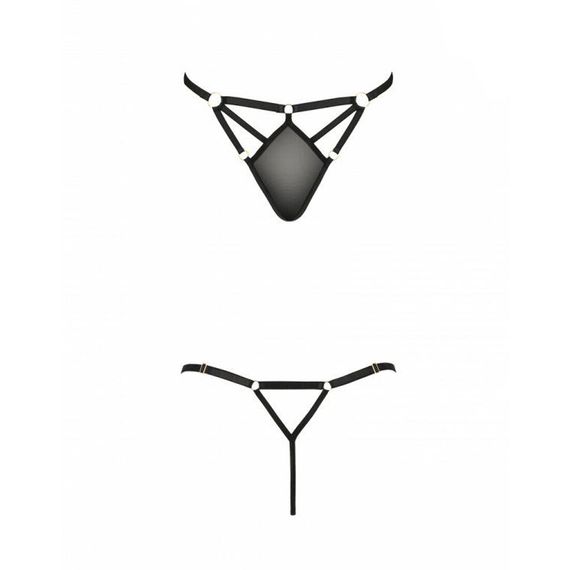 Стрінги зі стреп Passion Exclusive MEGGY THONG L/XL, black | Зображення 4