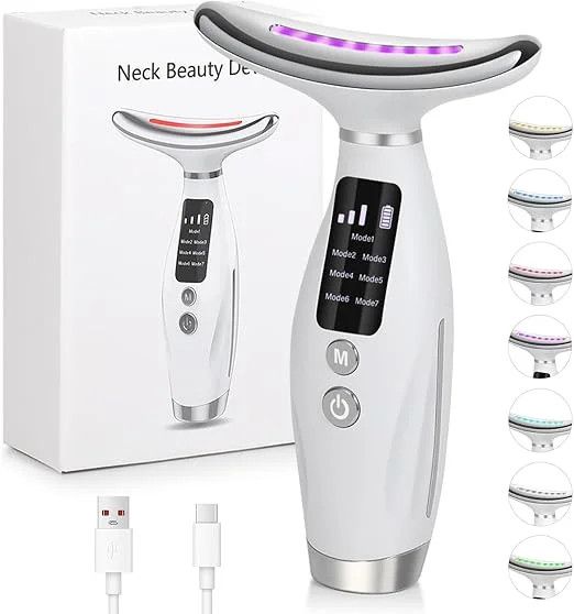 Микротоковый массажер Neck Beauty Device 26X-328 • Массажер для лица, шеи и тела с микротоками для домашнего ухода за кожей | Зображення 1
