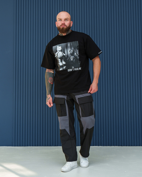 Футболка мишка принт чёрный L | Зображення 1