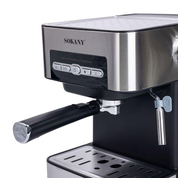 Кавоварка з трубкою для молока 1,6 л кавомашина для дому 850 Вт Sokany SK-6862 | Зображення 1