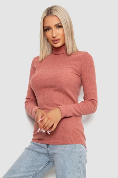 Гольф женский однотонный в рубчик, цвет коралловый, 238R803 | Зображення 2