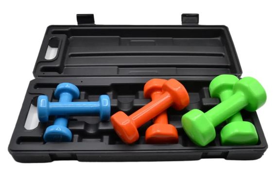 Набір гантелей в кейсі 6 кг PowerPlay 4103 Fitness Dumbells 2 шт *0,5 кг, 2 шт*1 кг, 2 шт*1,5 кг (PP_4103_6kg) | Зображення 4