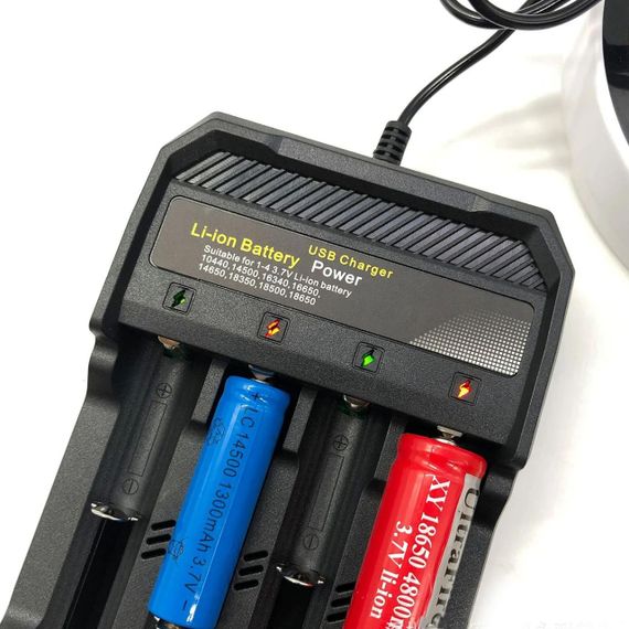 Универсальное зарядное устройство на 4 аккумулятора Li-ion, от USB, 4,2V/2A, MS-5D84A / Зарядка для батареек | Зображення 6