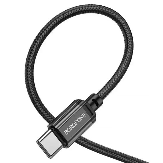 Дата кабель Borofone BX87 Type-C to Type-C 60W (1m) Black | Зображення 3