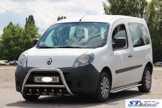 Кенгурятник WT003/004 (нерж.) без надписи, 51 мм для Renault Kangoo 2008-2020 гг | Зображення 6
