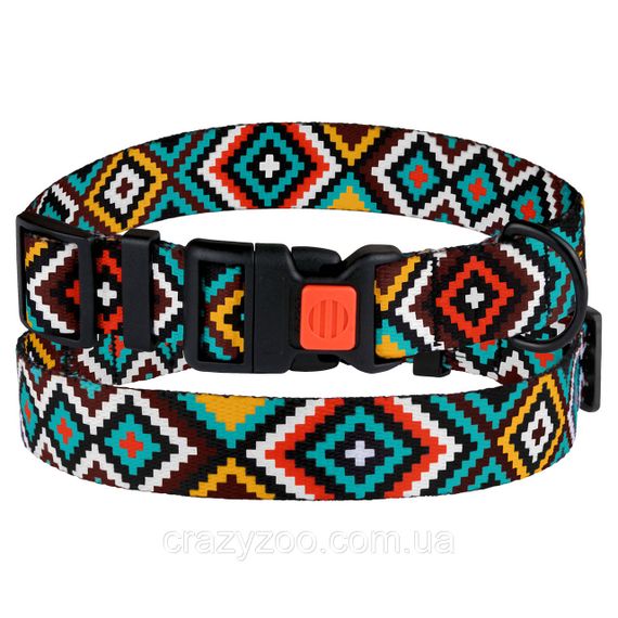 Ошейник для собак BronzeDog Urban нейлоновый гуцульский 1.6х25-33 см 50/1373