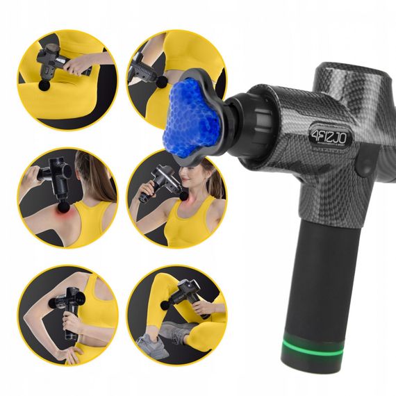 Ручний перкусійний масажер 4FIZJO Massage Gun Ultra Cool Edition 100 Вт (масажний пістолет) MG05 (P-5905973401470) | Зображення 9