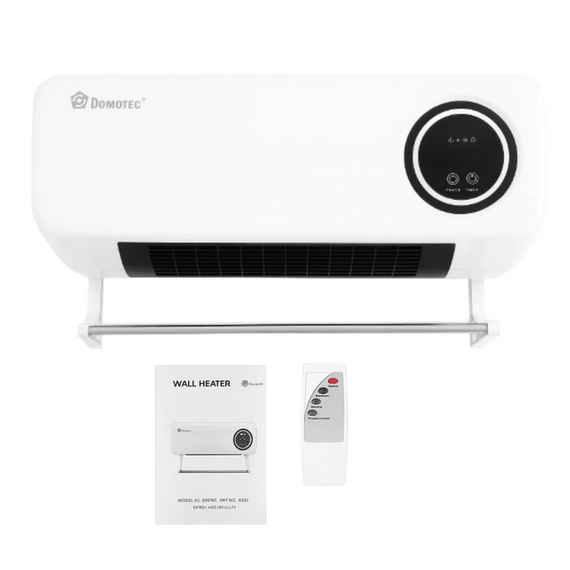 Настенный тепловентилятор DOMOTEC MS-5963 дистанционное управление с сушилкой и пультом 2000Вт Белый | Зображення 2