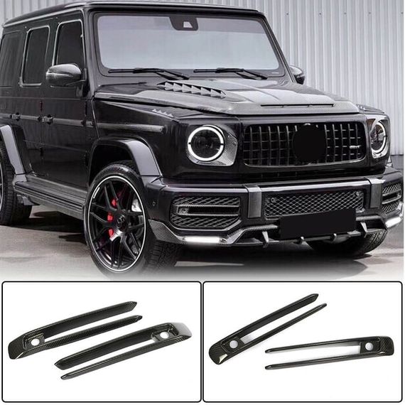 Карбоновые накладки на противотуманные фары (для G63 AMG) для Mercedes G сlass W463 2018-2024 гг